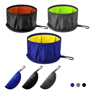 36oz Collapsible Pet Travel Bowls With Zipper And Climbing H