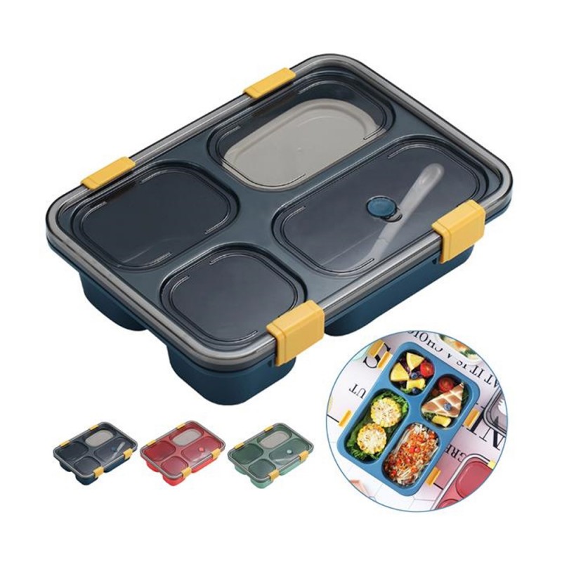 4 Compartment Containers Bento Box With Lids
