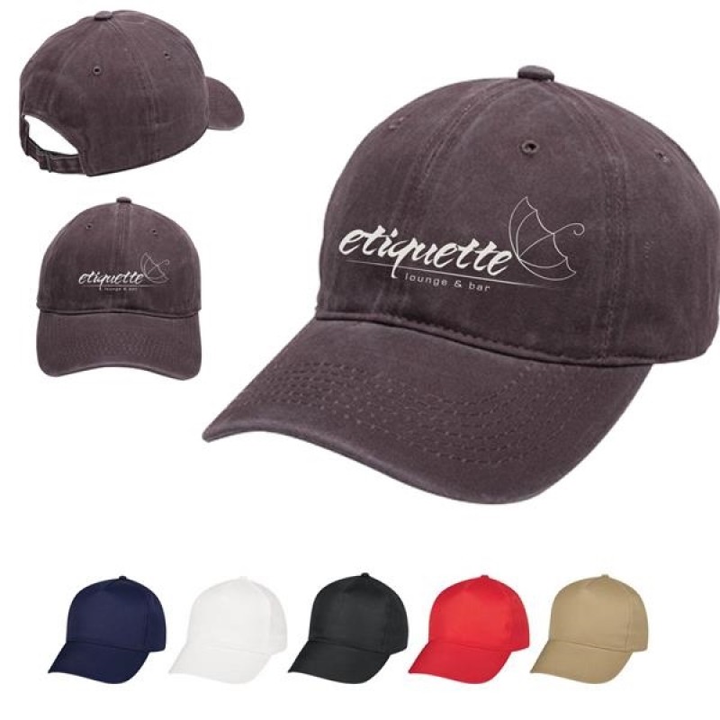 Washed Cotton Baseball Cap with Buckle adjuster