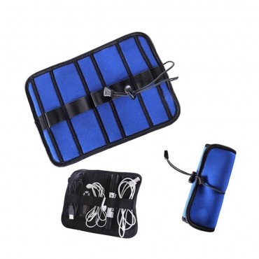 Neoprene Roll-up Electronics Accessories Bag/Cable Organizer