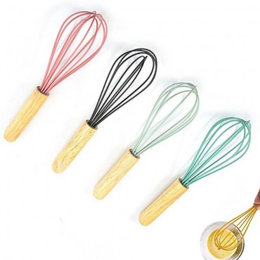 8-wire Silicone Whisk with Wooden Handle