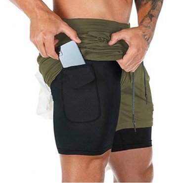 Men's Outdoor Fitness Double-Layer Sports Pants
