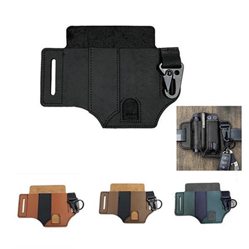 Leather Edc Organizer Sheath Tactical Tool Pouch Holster
