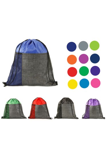 Polyester Drawstring Bag With Pocket