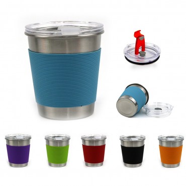 Anti-Hot Stainless Mug W/ Sliding Lid