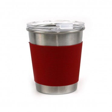 Anti-Hot Stainless Mug W/ Sliding Lid
