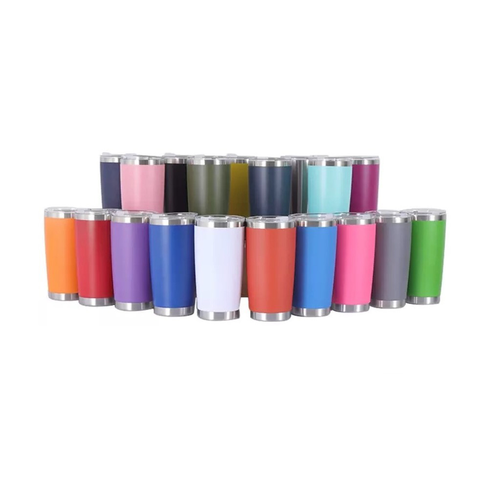 20 oz stainless steel double wall mug with lid