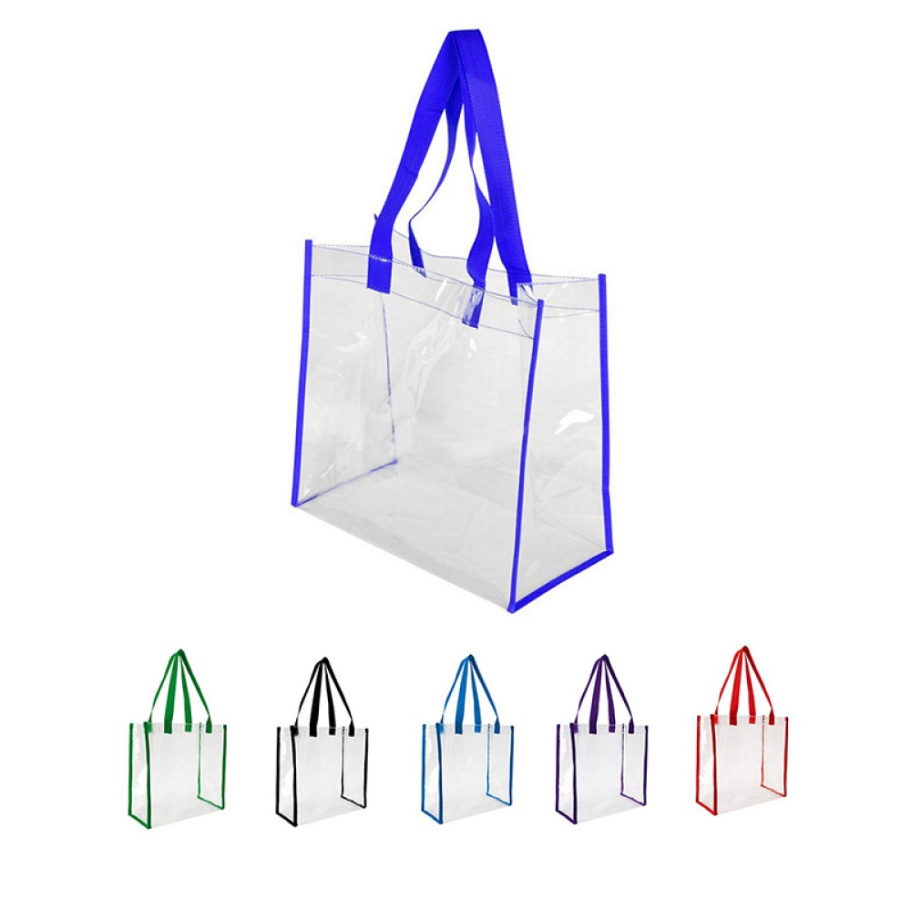 Clear PVC Stadium Tote Bag