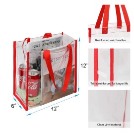 Clear PVC Stadium Tote Bag