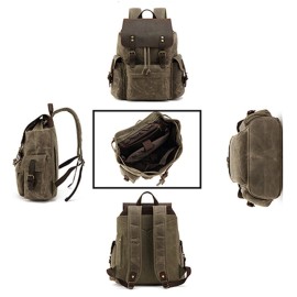 Canvas Leather Rucksack