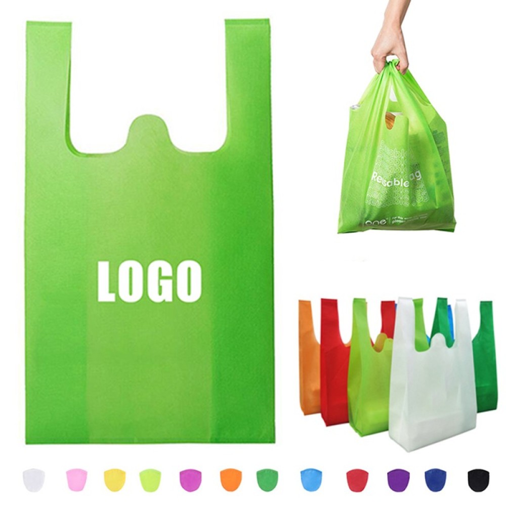 Non Woven Grocery And Retail T-shirt Shopping Bag