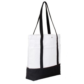 Canvas Tote Bag With External Pocket