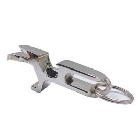 Metal Bottle Opener W/Keychain