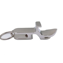 Metal Bottle Opener W/Keychain