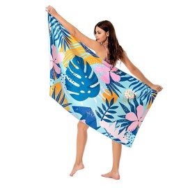 Sublimated Plush Microfiber Beach Towel