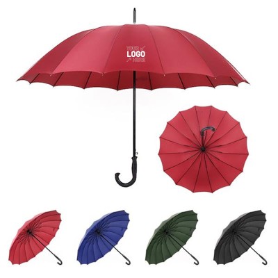 16 Bone Curved Handle Umbrella