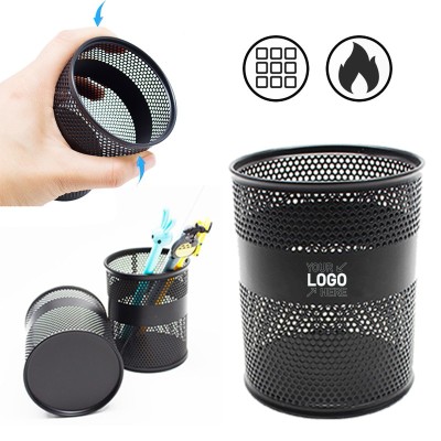 Metal Mesh Pencil Cup