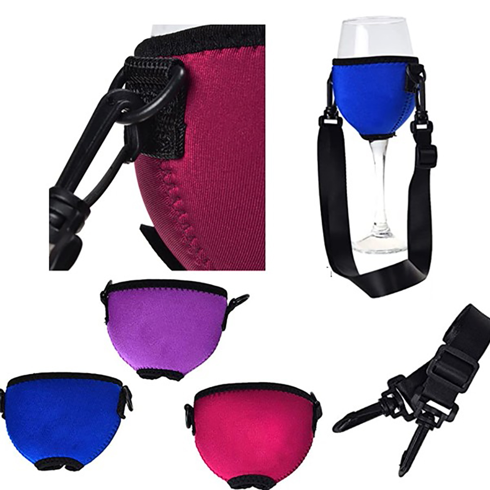 Large Bordeaux Burgundy Wine glass lanyards