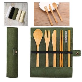 Eco-Friendly Bamboo Utensils Cutlery Set