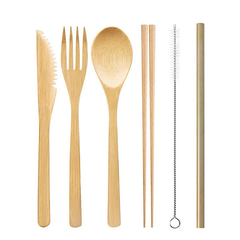 Eco-Friendly Bamboo Utensils Cutlery Set