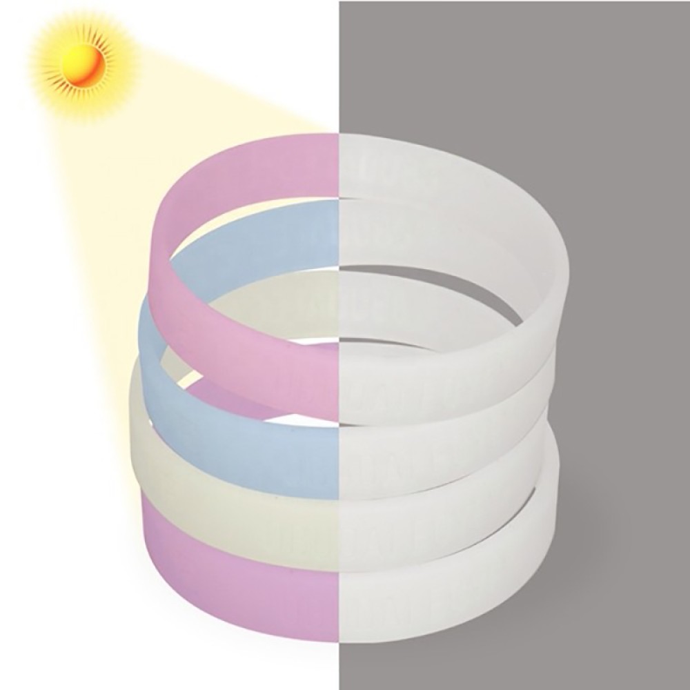 Custom UV Sensitive Color Changing Silicone Wristband