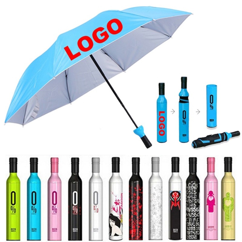 All-Weather Wine Bottle Shaped Umbrella