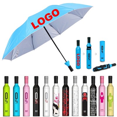 All-Weather Wine Bottle Shaped Umbrella