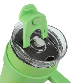 40oz large capacity stainless steel water cup with straw