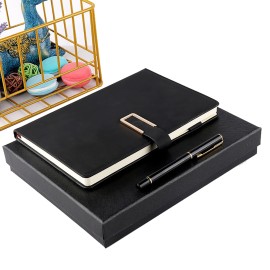 A5 sheepskin business buckle notebook
