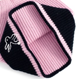Hat women's winter ear protection foldable knitted hat