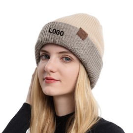 Autumn and winter neutral European and American solid color warm hat