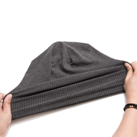 Windproof solid color fleece knitted hat