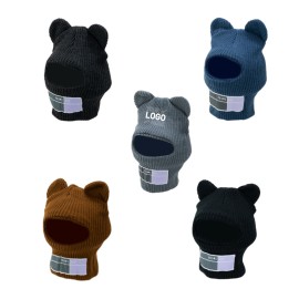 Bear ears knitted beanie