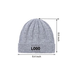 Pure wool knitted hat men's three-dimensional hat