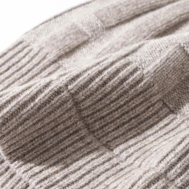 Pure wool knitted hat men's three-dimensional hat