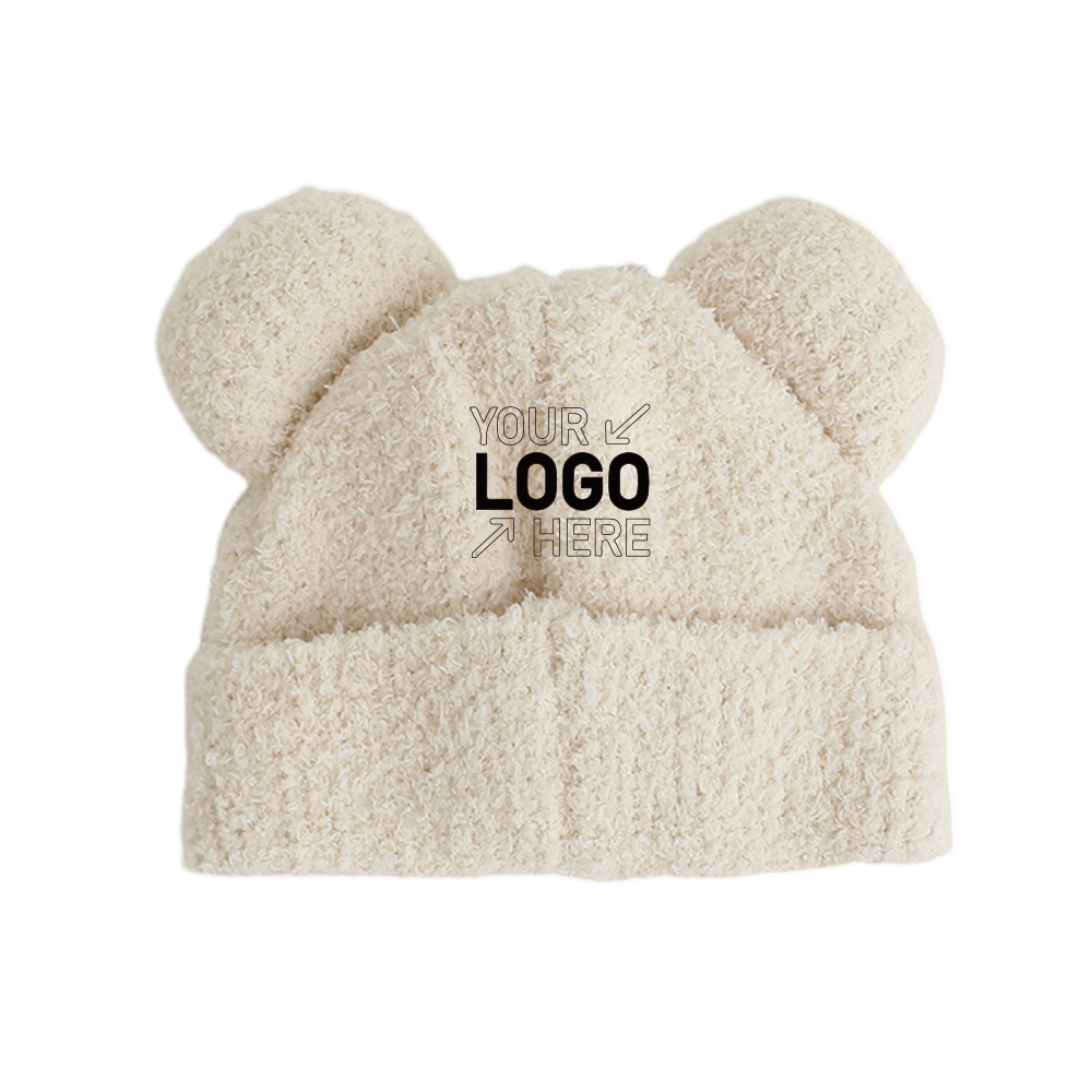 Bear ear ear protection knitted hat