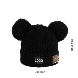 Bear ear ear protection knitted hat