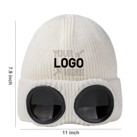 Lens creative woolen hat to keep warm in autumn and winter