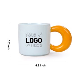 Color glazed porcelain cup