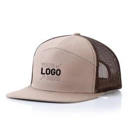 Breathable trucker flat brim hip hop mesh hat