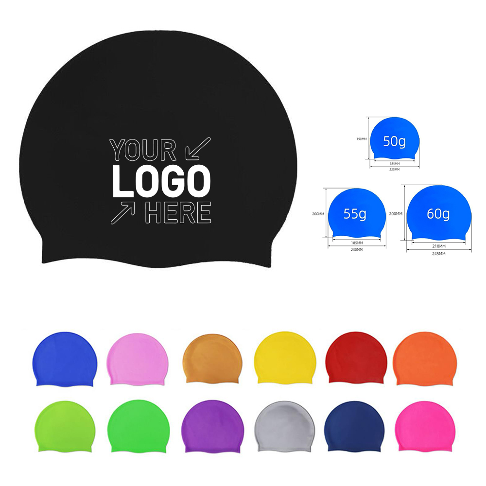 Silicone swimming cap