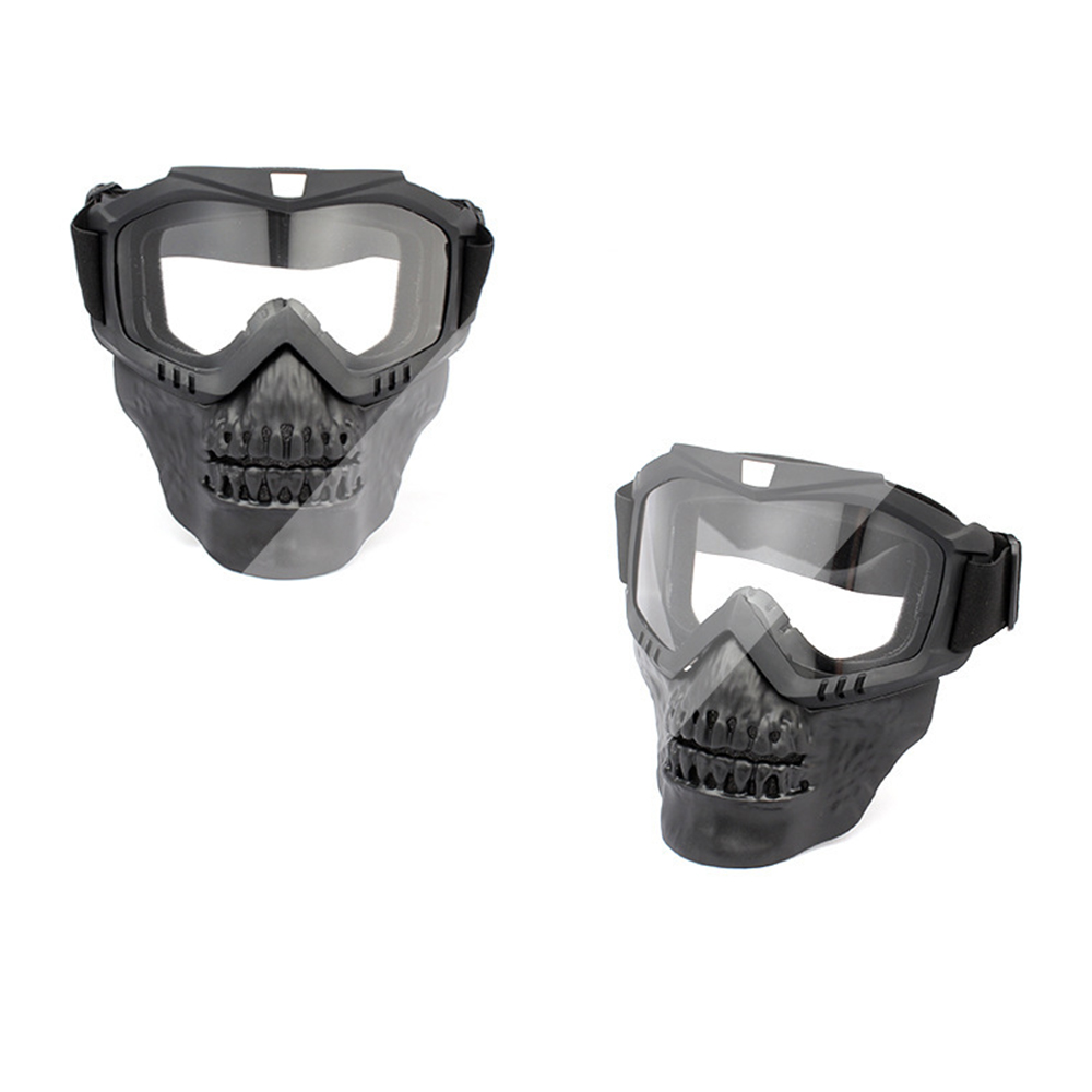 Detachable Cross Country Riding Ski Goggles Skull Face Mask