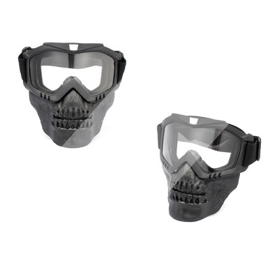 Detachable Cross Country Riding Ski Goggles Skull Face Mask