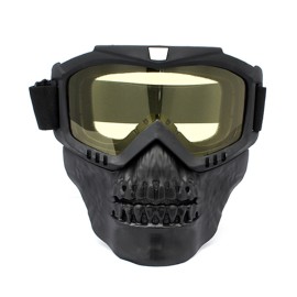 Detachable Cross Country Riding Ski Goggles Skull Face Mask