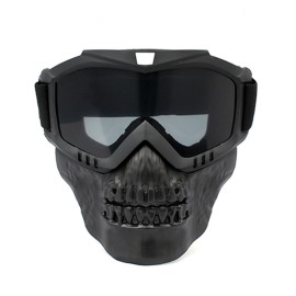 Detachable Cross Country Riding Ski Goggles Skull Face Mask