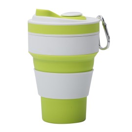 12 Oz. Portable Silicone Foldable Sippy Cup W/Drinking Straw