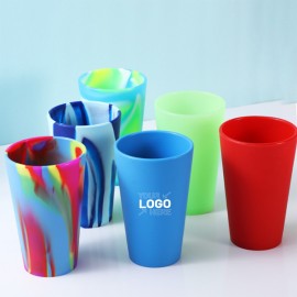 16 oz colorful tie dye silicone cup/travel cup