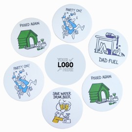Absorbent paper coaster