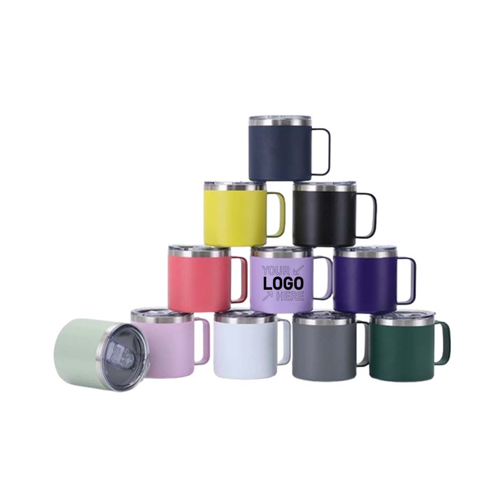 14oz Insulated Coffee Mug With Handle & Lids