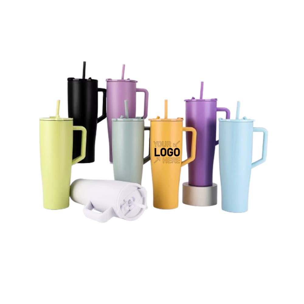 40 oz Tumbler With Handle And Straw 